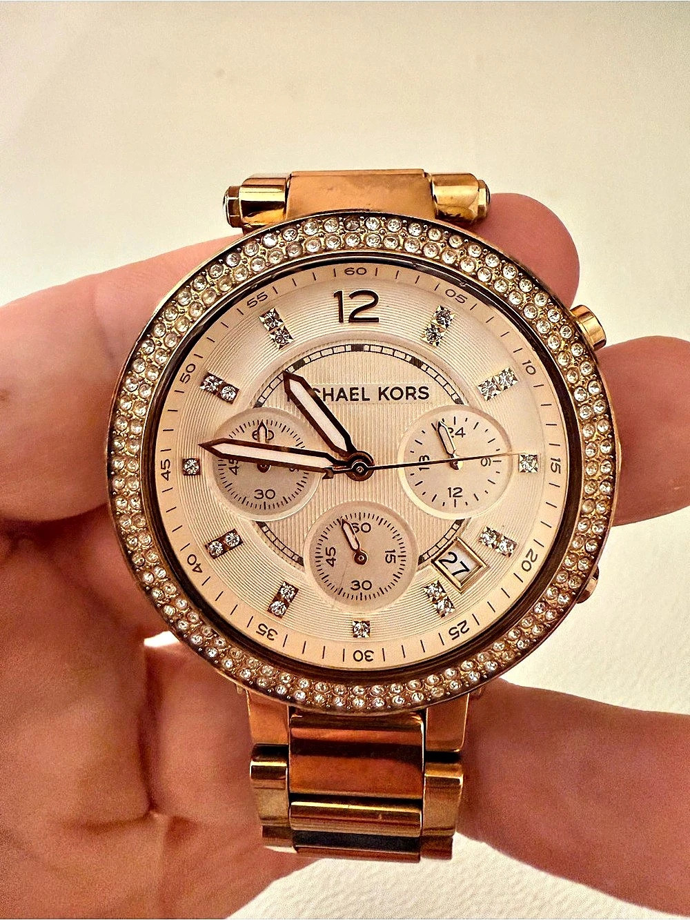 Michael Kors Bradshaw Chronograph Rose Gold-Tone Watch